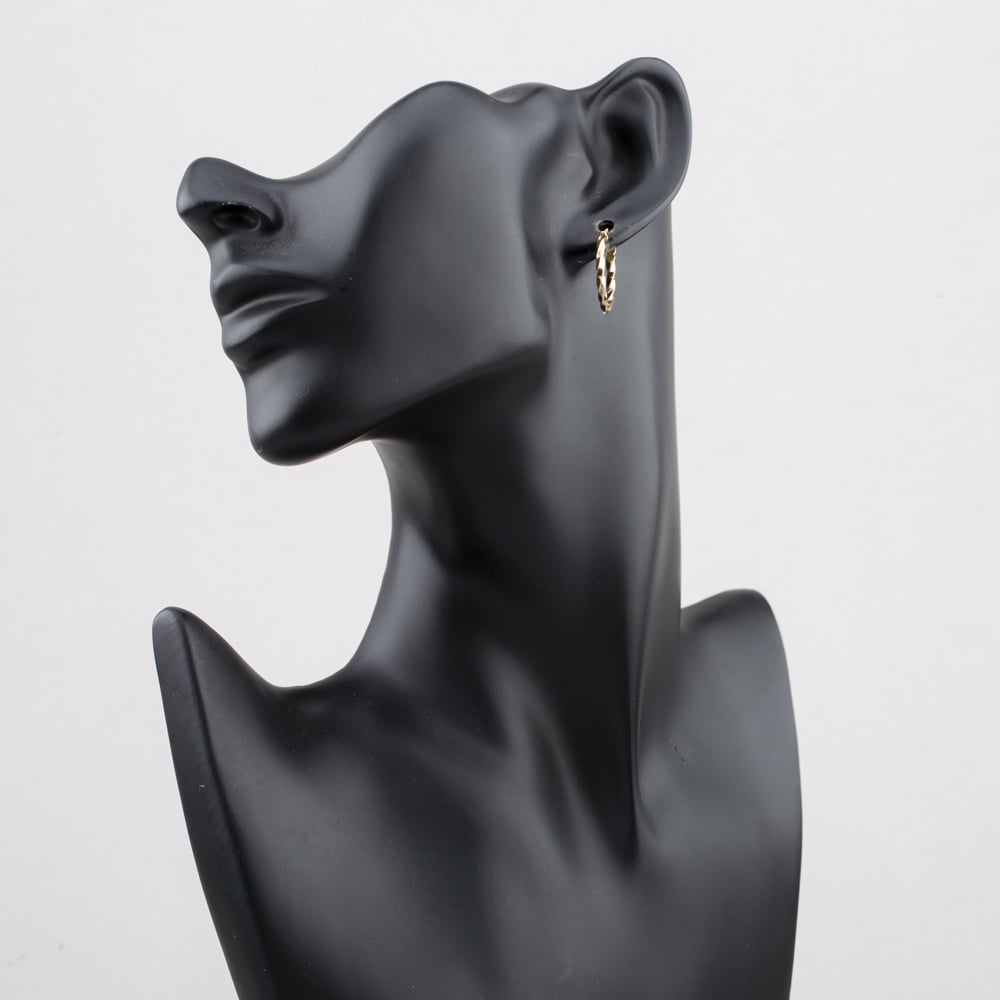 Pre-Owned Yellow Gold 21mm Twisted Hoop Earrings 41174236