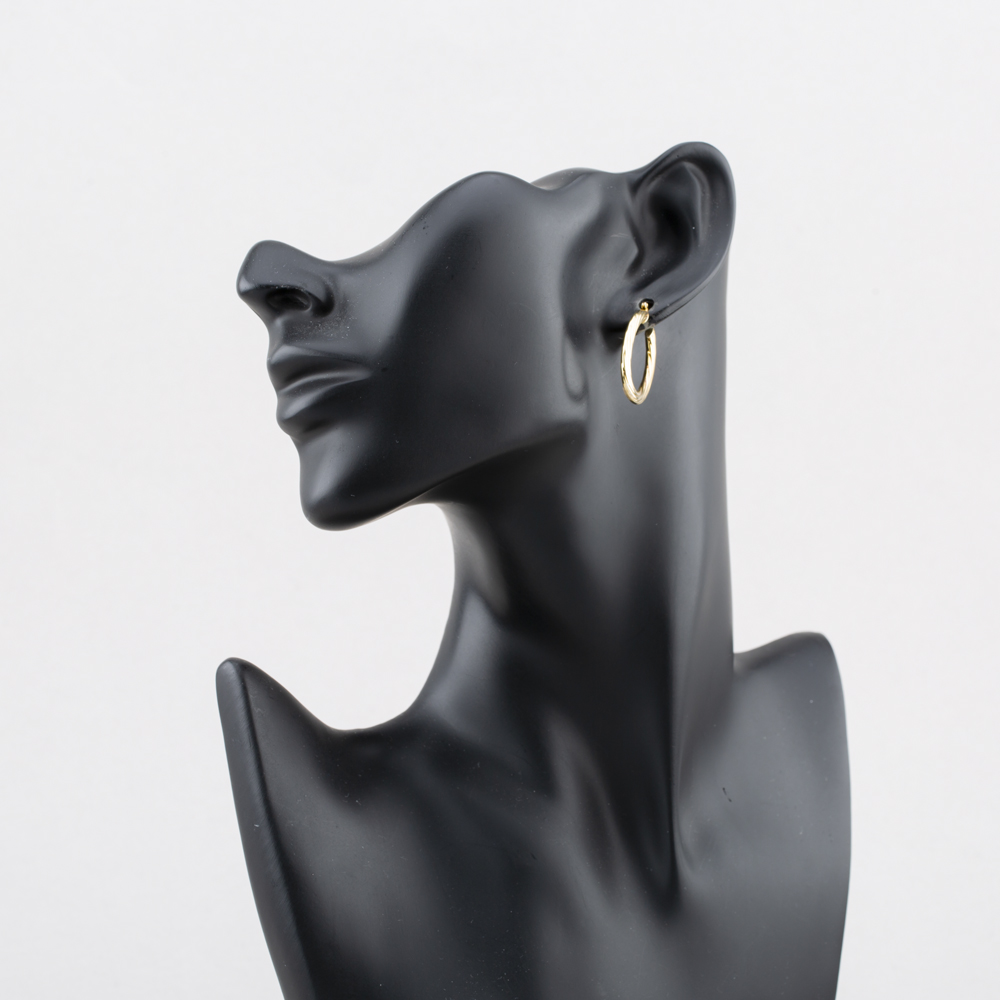 Pre-Owned 9ct Yellow Gold Twist 28mm Hoop Earrings 41174356