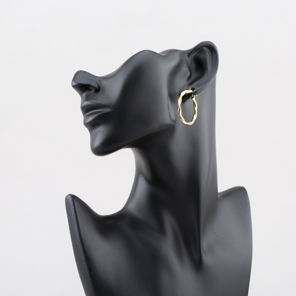 Pre-Owned Yellow Gold Twist 31mm Hoop Earrings 41174360