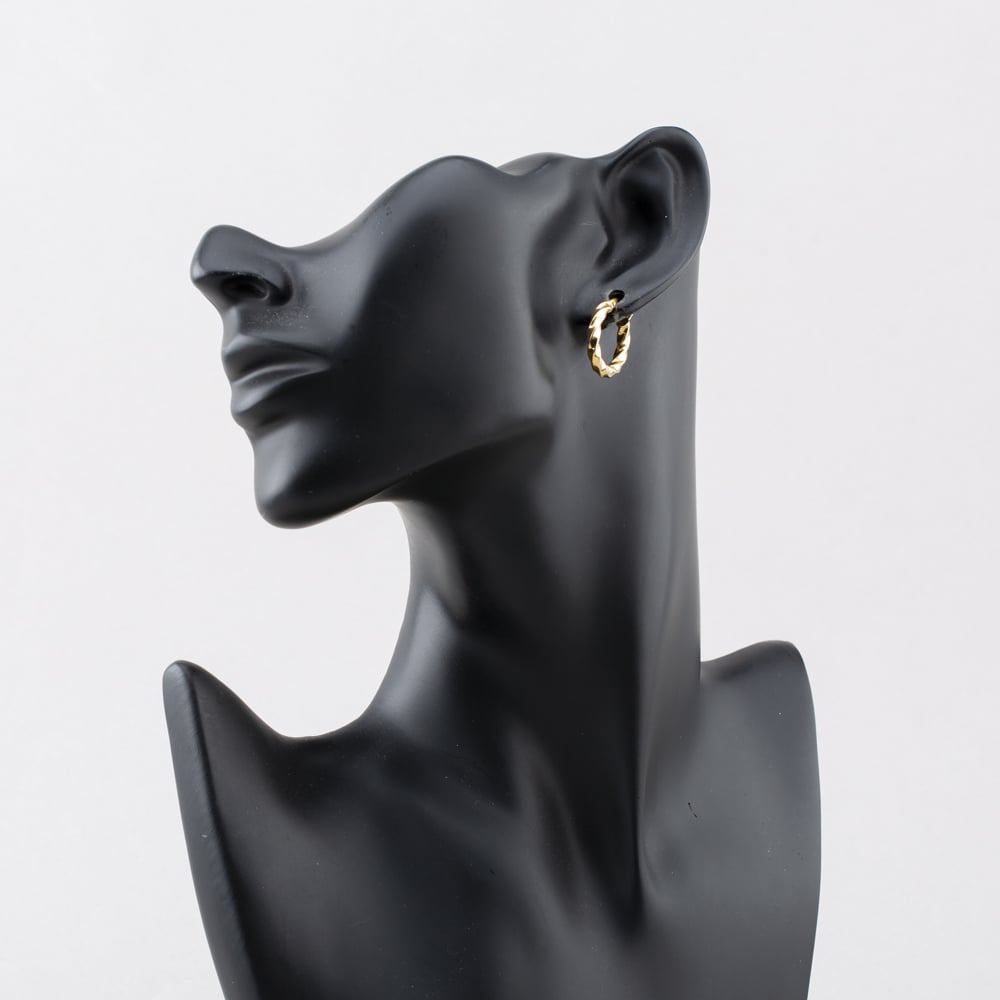 Pre-Owned Yellow Gold Twisted 18.6mm Hoop Earrings 41174459