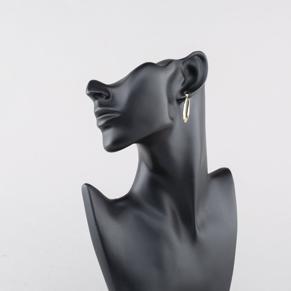 Pre-Owned Yellow Gold Patterned 29mm Creole Earrings 41174473