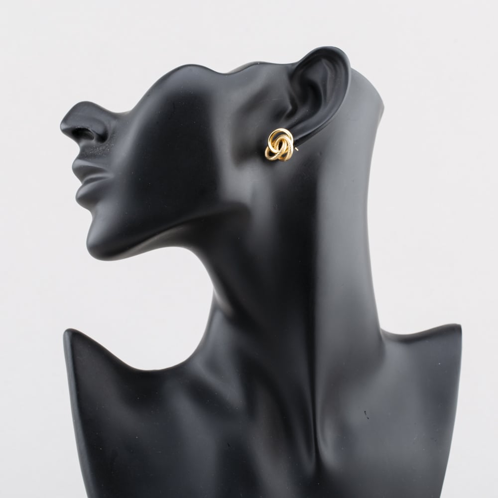 Pre-Owned 9ct Yellow Gold 15mm Twist Stud Earrings 41174556