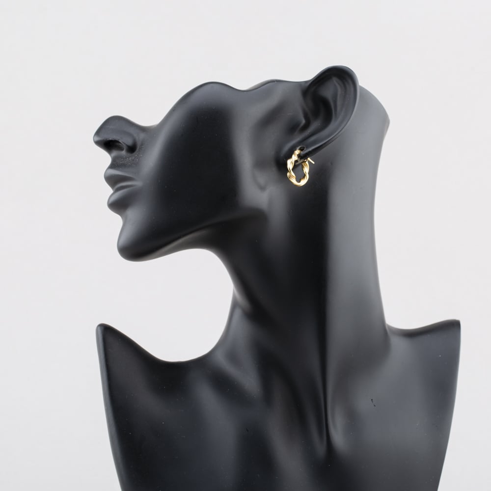 Pre-Owned Yellow Gold 17mm Twist Hoop Earrings 41174568