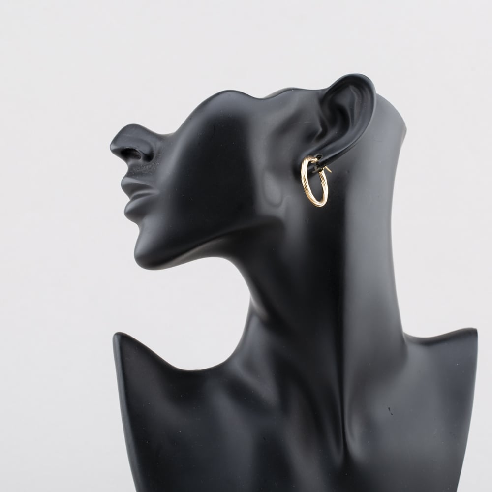 Pre-Owned Yellow Gold 27mm Twist Hoop Earrings 41174579