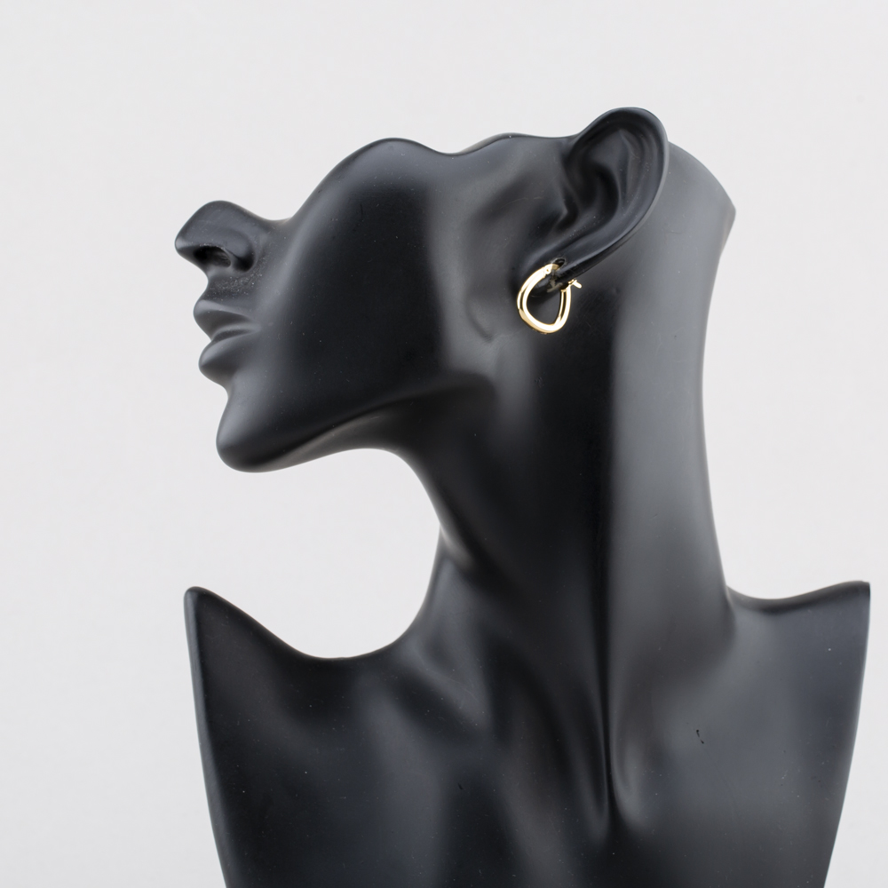 Pre-Owned Yellow Gold Shaped Plain Hoop Earrings 41174637