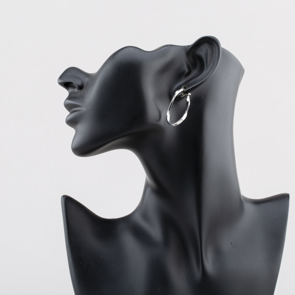 Pre-Owned White Gold Spiral Hoop Earrings 41174655