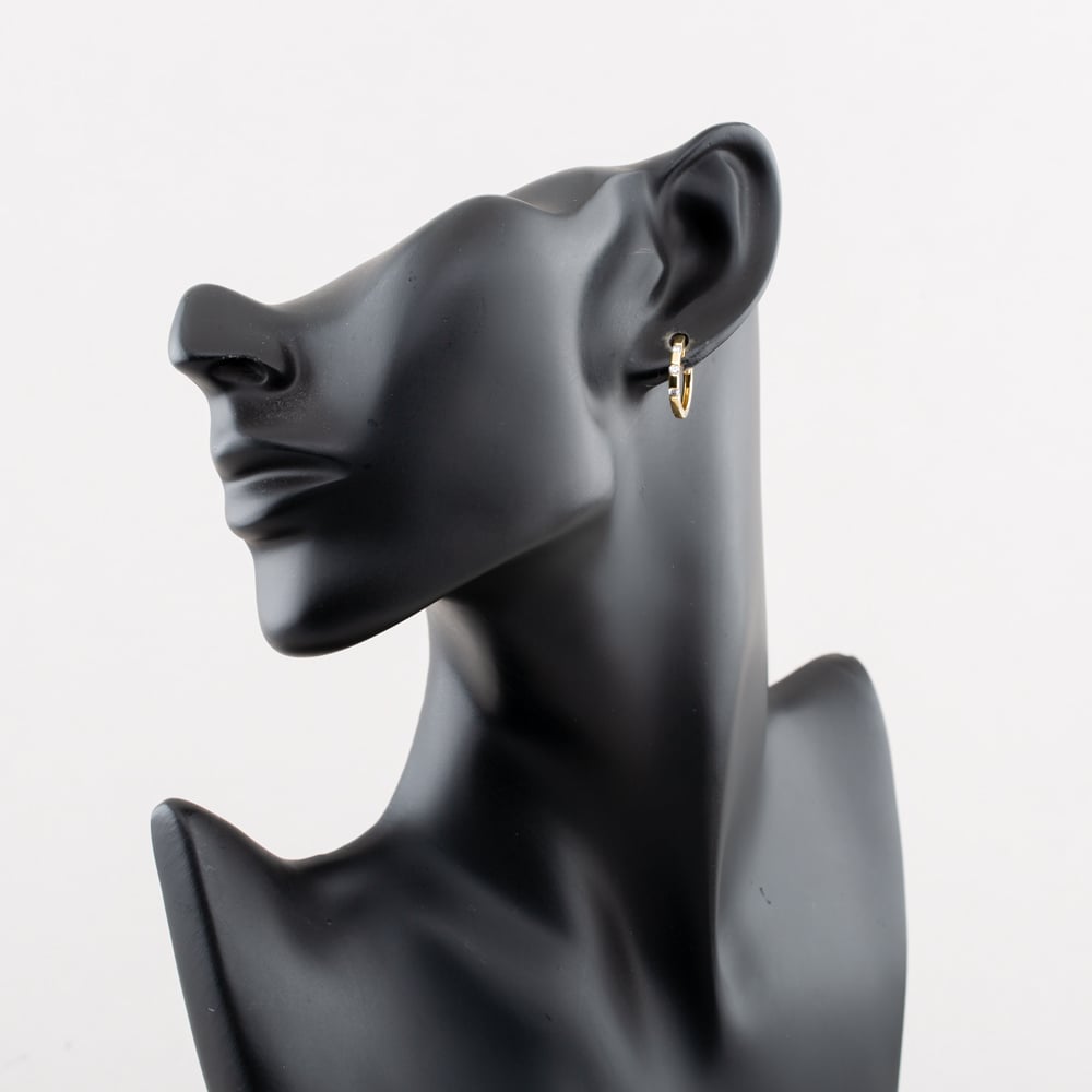 Pre-Owned 18ct Yellow Gold Diamond Hoop Earrings 41174744