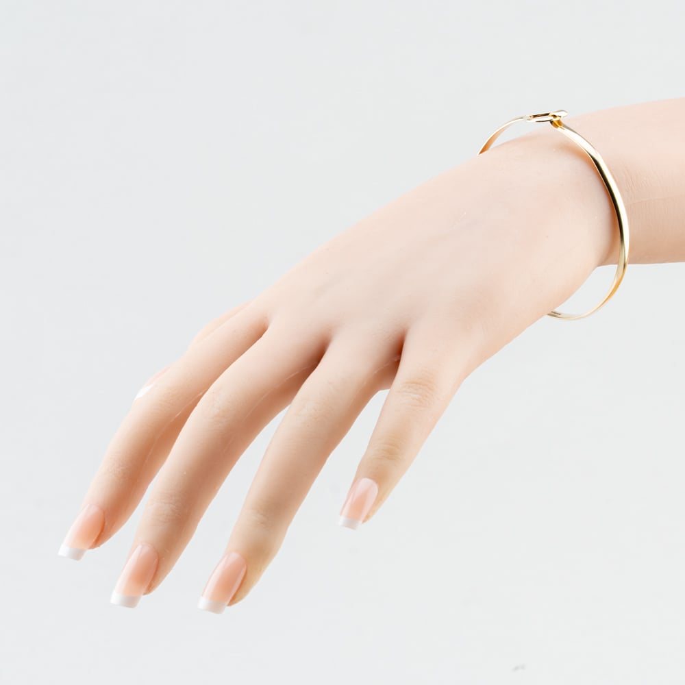 Pre-Owned 9ct Yellow Gold Hook & Loop Plain Bangle 41211475