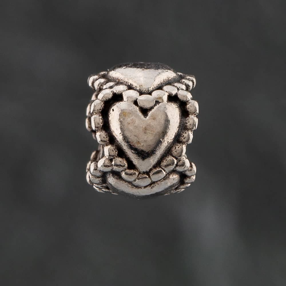 Product photograph of Pre-owned Pandora Silver Heart Bead Charm 41221071 from The Jewel Hut