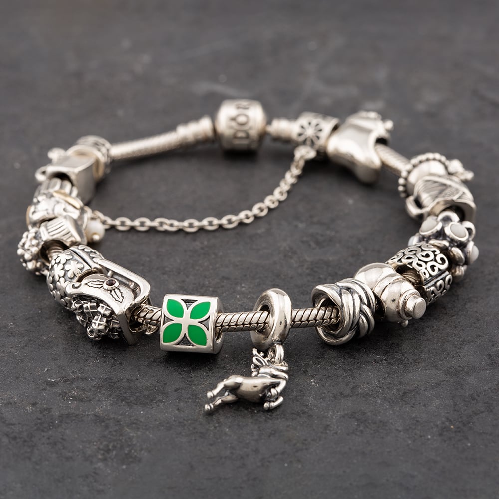 Voroco 925 Sterling Silver Summer Beach CZ Bead Charm Fit Bracelet