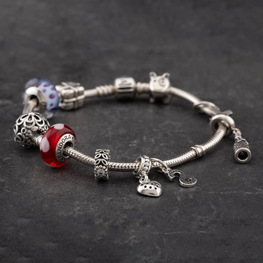 Product photograph of Pre-owned Pandora Silver Moments Snake Chain 8 Inch Charm Bracelet 41221205 from The Jewel Hut