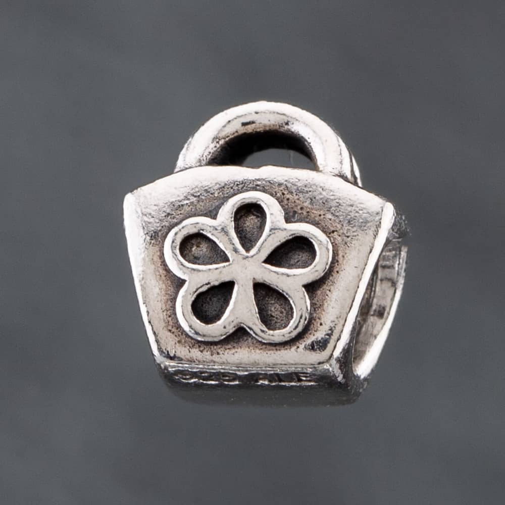 Pre-Owned Pandora Silver Cubic Zirconia Handbag Charm 41221294