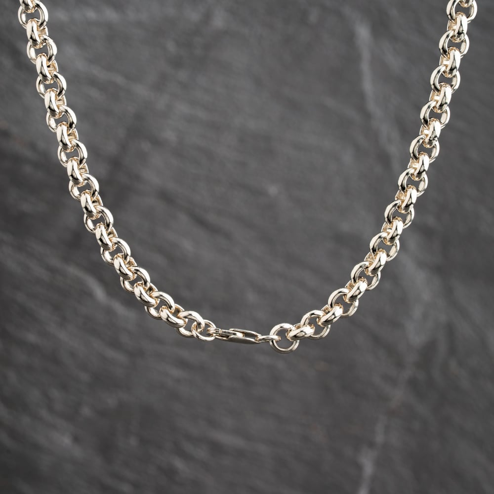 Pre-Owned Silver Chunky Link 22 Inch Belcher Chain 41251732