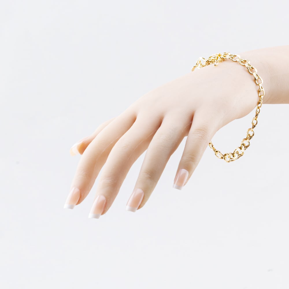 Pre-Owned 9ct Yellow Gold Double 7.5 Inch Curb Chain Bracelet 41281564