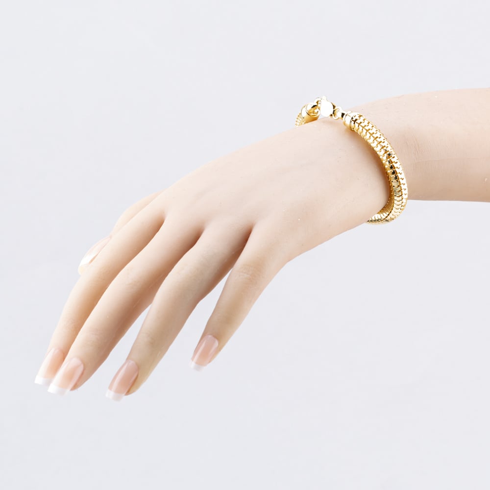Pre-Owned 9ct Yellow Gold 7.5 Inch Snake Chain Bracelet 41281685