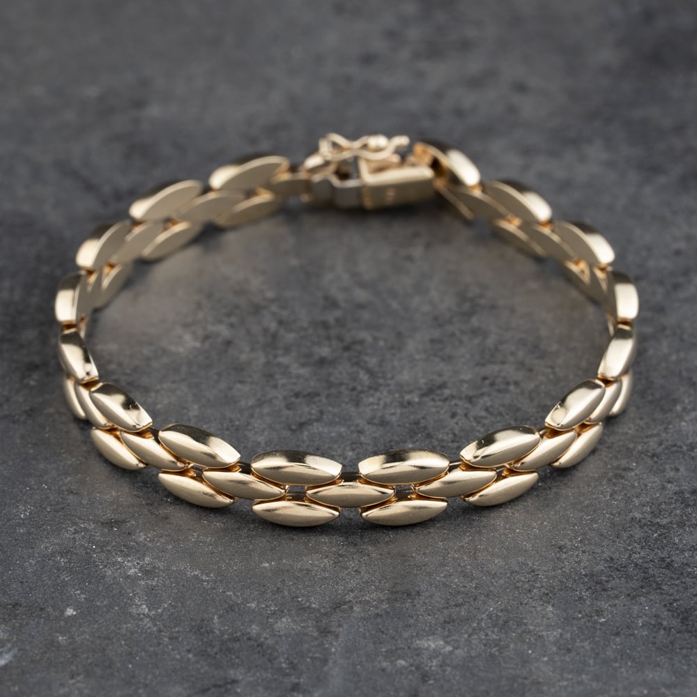 Pre-Owned 9ct Yellow Gold Fancy 7 Inch Chain Bracelet 41281884
