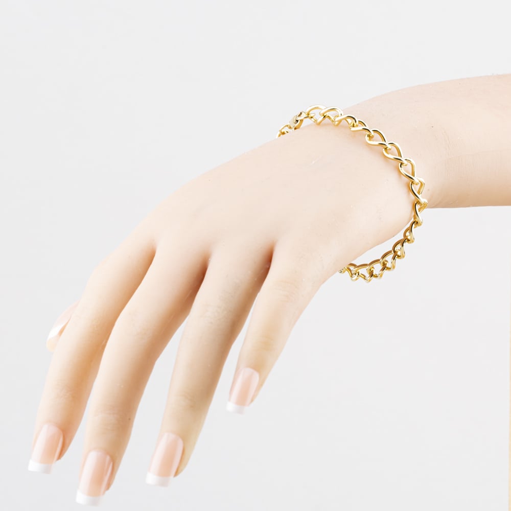 Pre-Owned 9ct Yellow Gold 7.5 Inch Curb Chain Bracelet 41281908