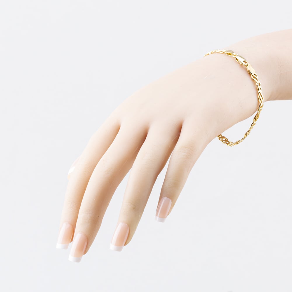 Pre-Owned 9ct Yellow Gold 7.5 Inch Celtic Chain Bracelet 41281920