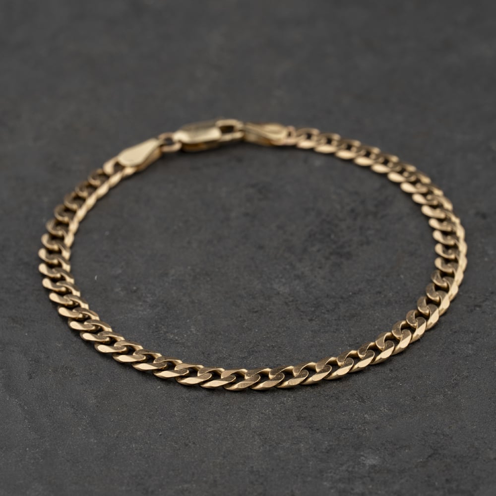 Pre-Owned 9ct Yellow Gold 7.5 Inch Curb Chain Bracelet 41281933