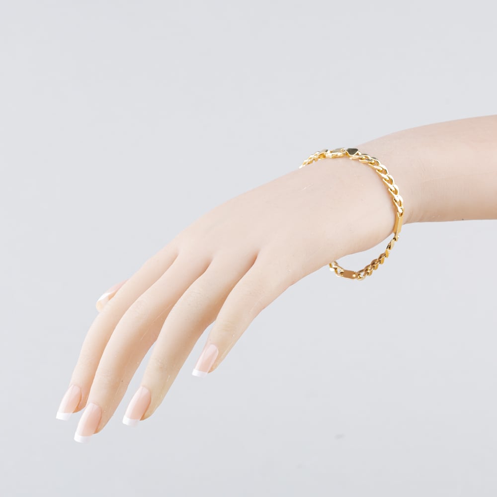 Pre-Owned 9ct Yellow Gold 7.5 Inch Curb Chain Bracelet 41281959