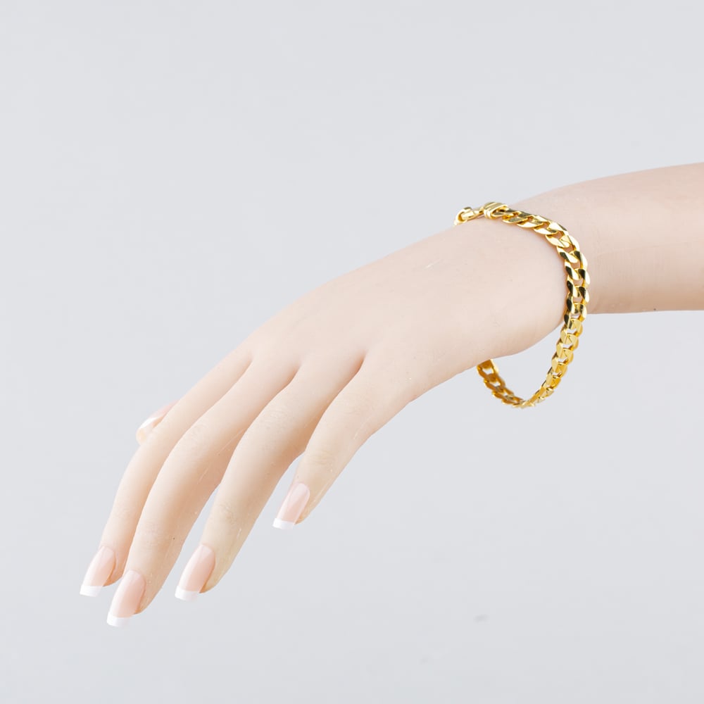 Pre-Owned 9ct Yellow Gold 7.5 Inch Curb Chain Bracelet 41281962