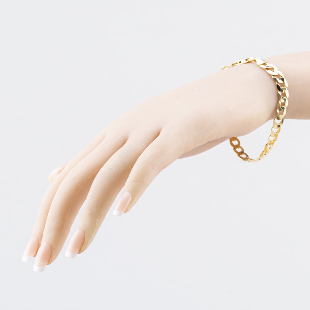 Pre-Owned 9ct Yellow Gold 7.5 Inch Curb Chain Bracelet 41281989