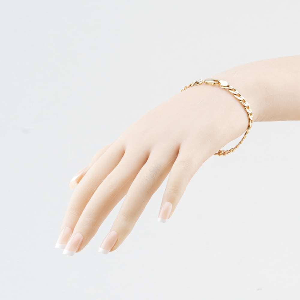 Pre-Owned 9ct Yellow Gold 7.5 Inch Curb Chain Bracelet 41281995