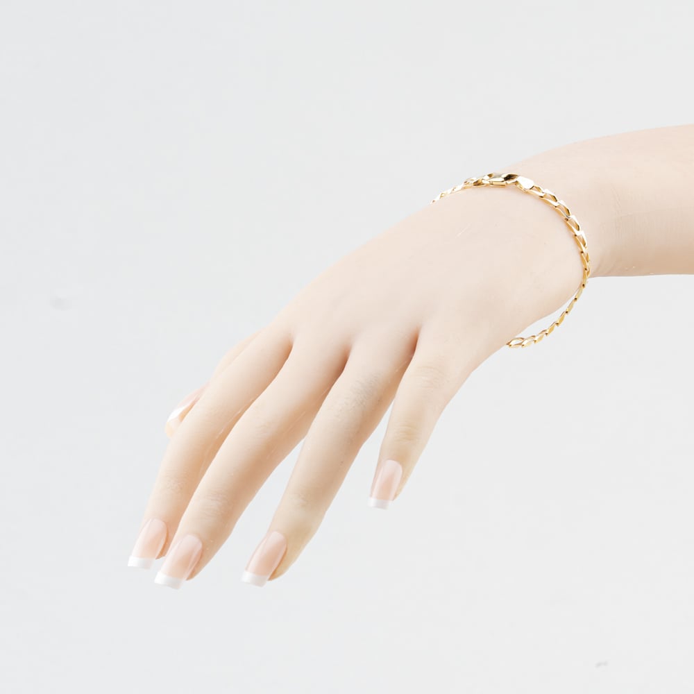 Pre-Owned 9ct Yellow Gold 7.5 Inch Curb Chain Bracelet 41281998