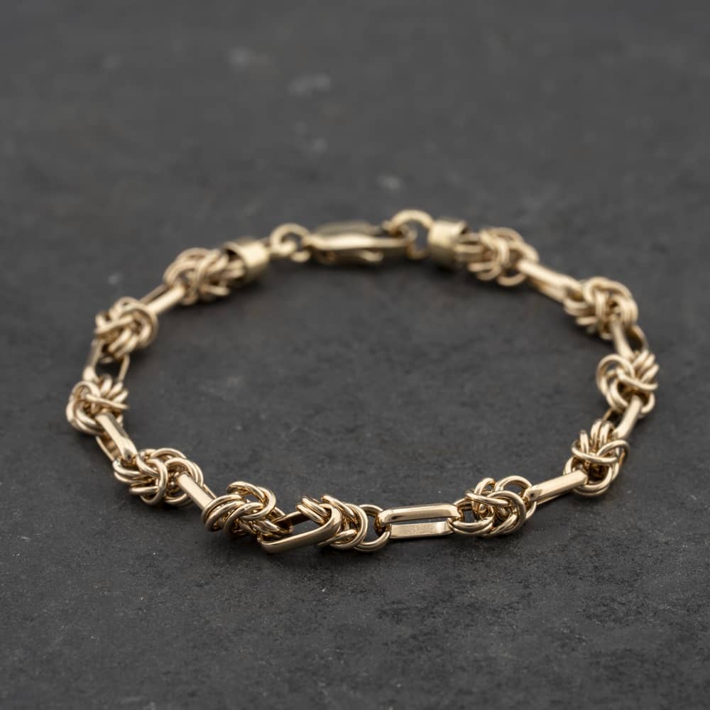 Pre-Owned 9ct Yellow Gold 7.5 Inch Fancy Chain Bracelet 41282005