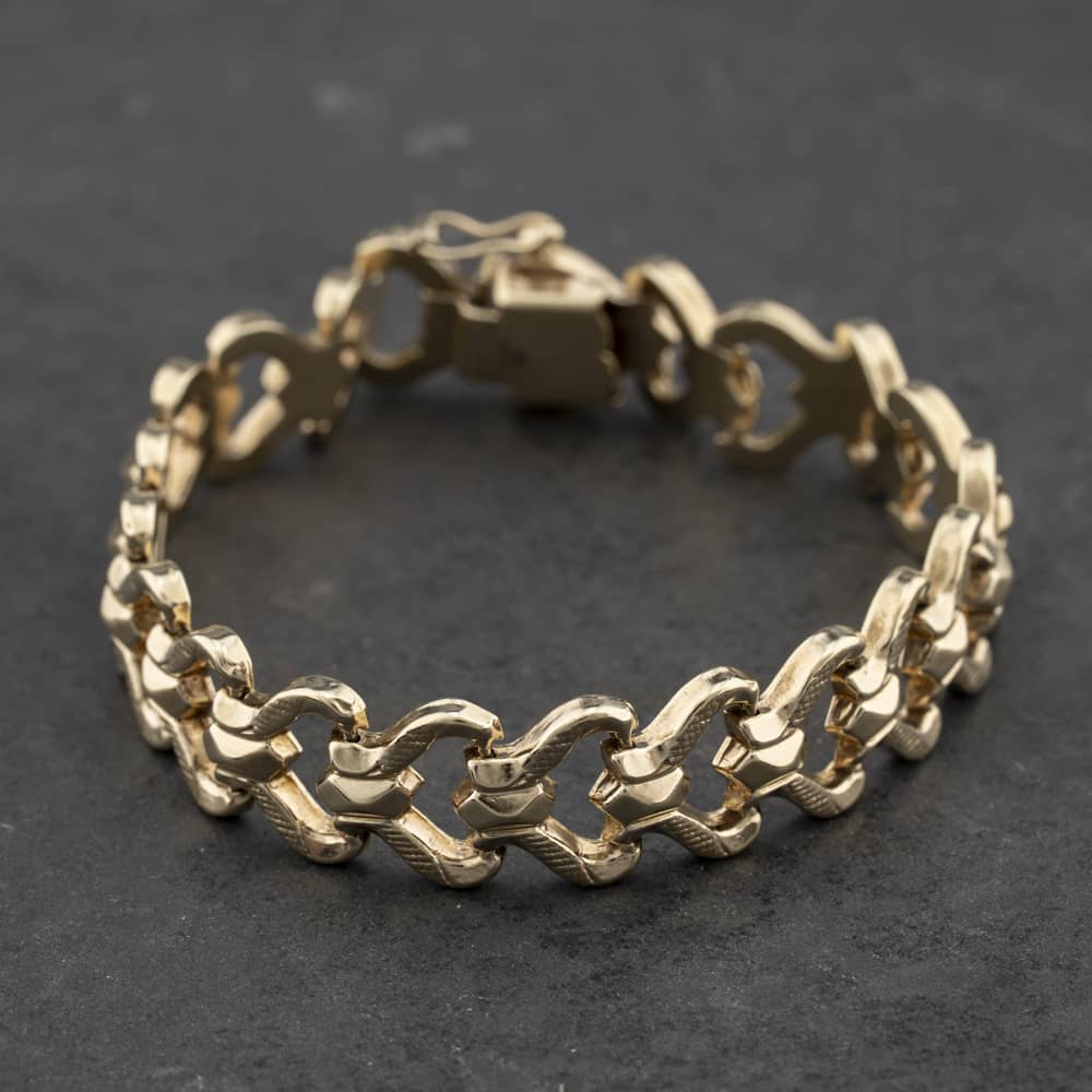 Pre-Owned 9ct Yellow Gold 7 Inch Fancy Chain Bracelet 41282007