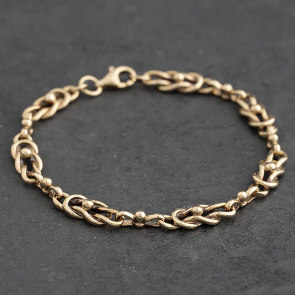 Pre-Owned 9ct Yellow Gold 7.5 Inch Fancy Chain Bracelet 41282014
