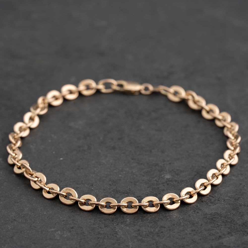Pre-Owned 9ct Yellow Gold 8 Inch Trace Chain Bracelet 41282019