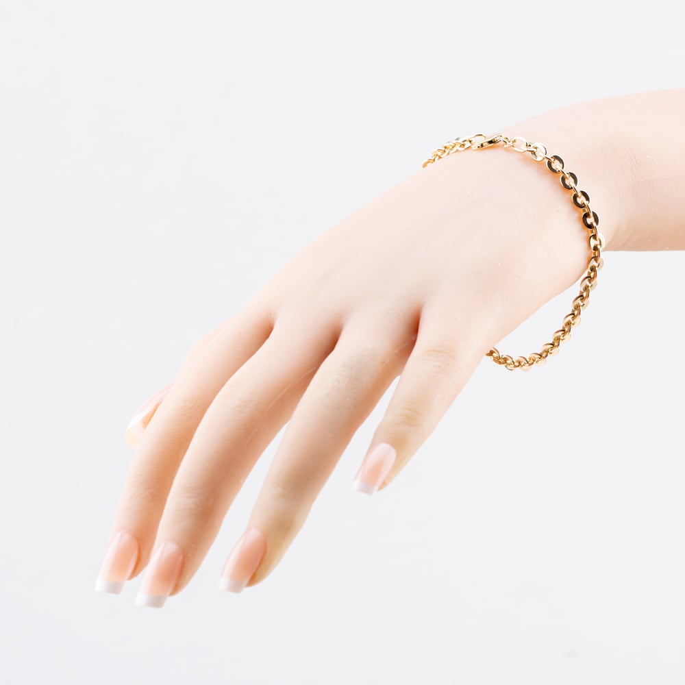 Pre-Owned 9ct Yellow Gold 8 Inch Trace Chain Bracelet 41282019