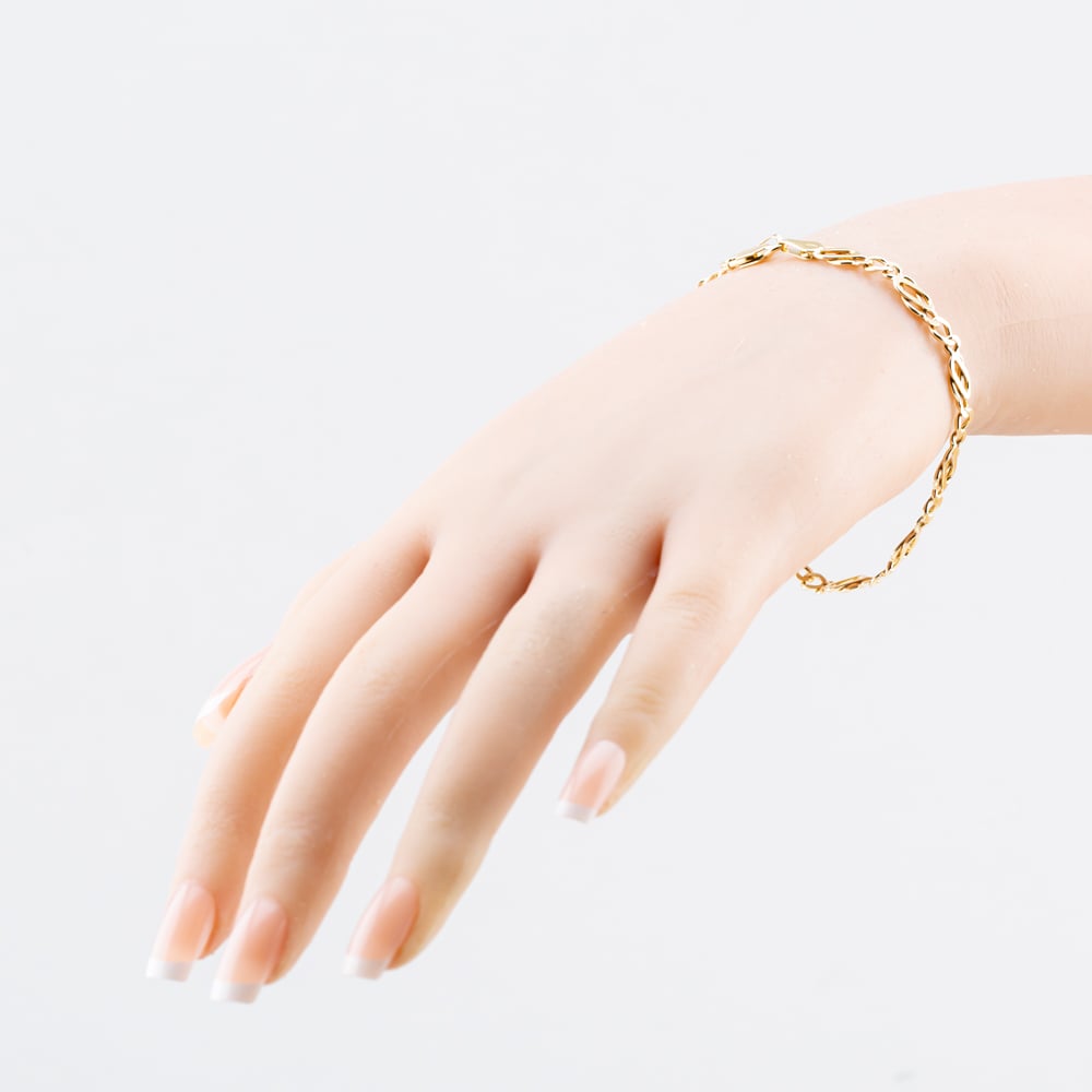 Pre-Owned 9ct Yellow Gold 7.5 Inch Celtic Chain Bracelet 41282021