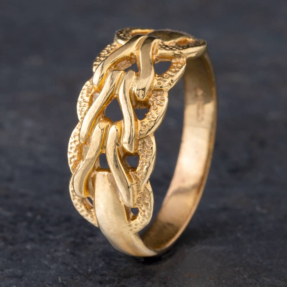Product photograph of Pre-owned 9ct Yellow Gold Openwork Ring 4129011 from The Jewel Hut