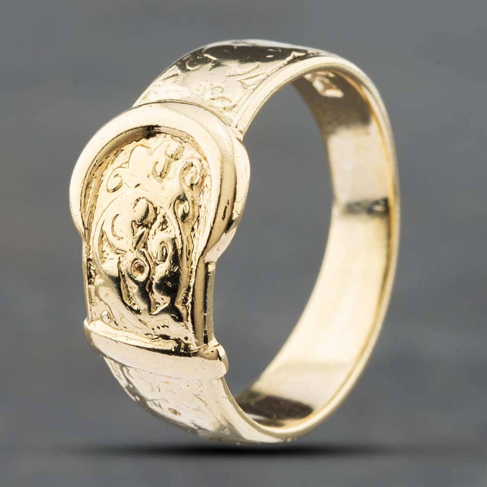 Pre-Owned 9ct Yellow Gold Buckle Ring 41341170