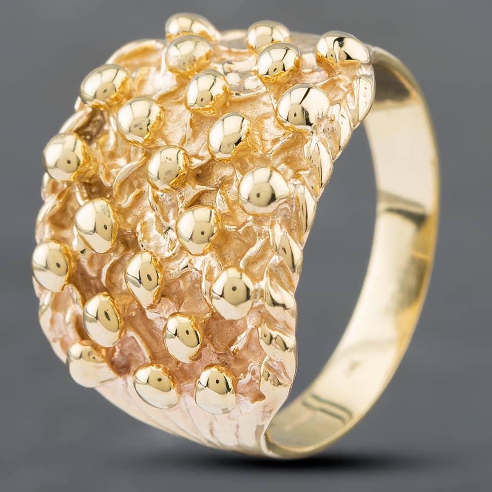 Pre-Owned 9ct Yellow Gold Five Row Keeper Ring 41341371