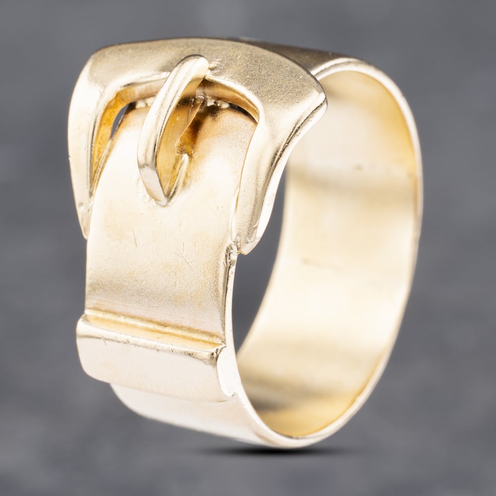 Pre-Owned 9ct Yellow Gold Heavy Plain Buckle Ring 41341765