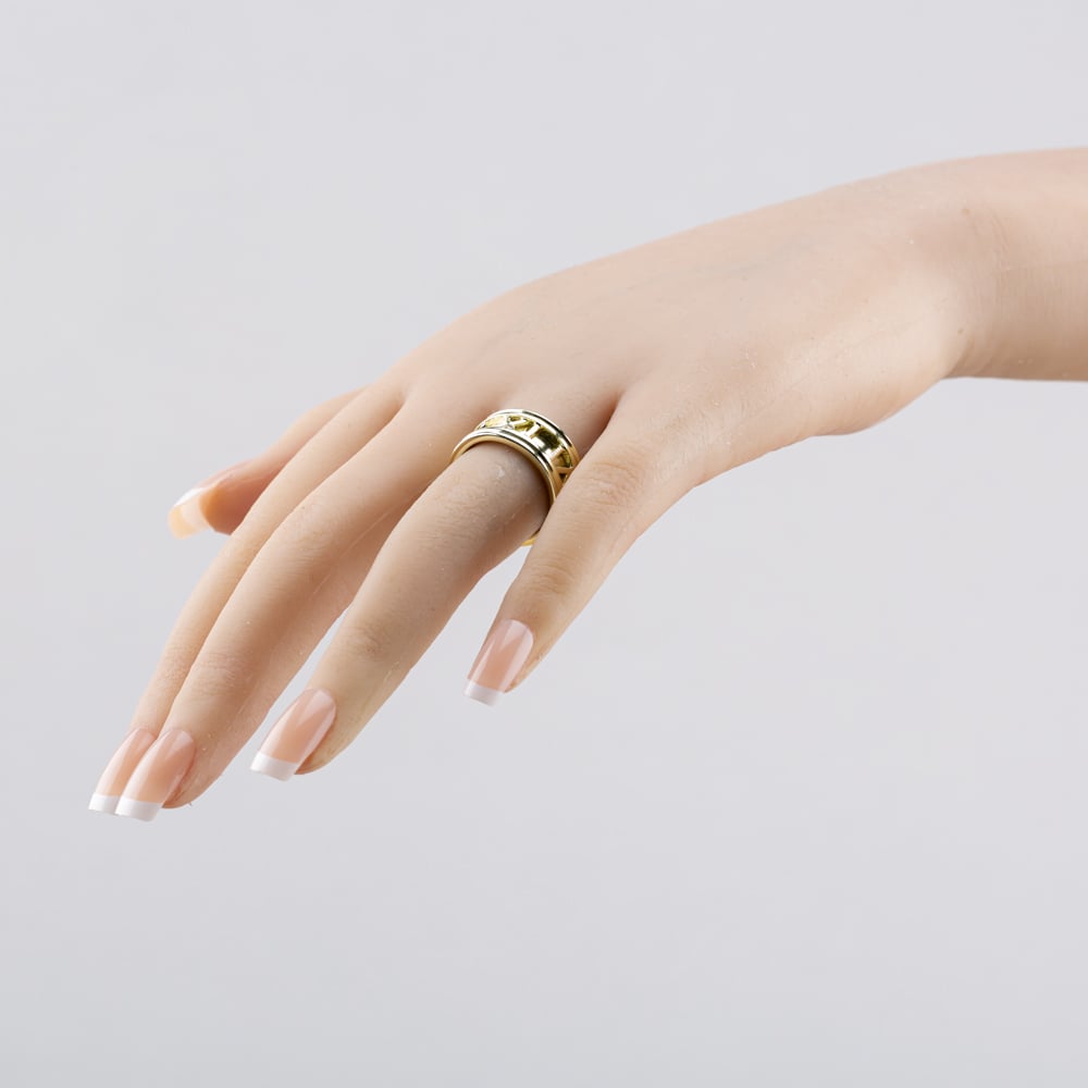 Pre-Owned 14ct Yellow Gold Atlas Band Ring 41341859