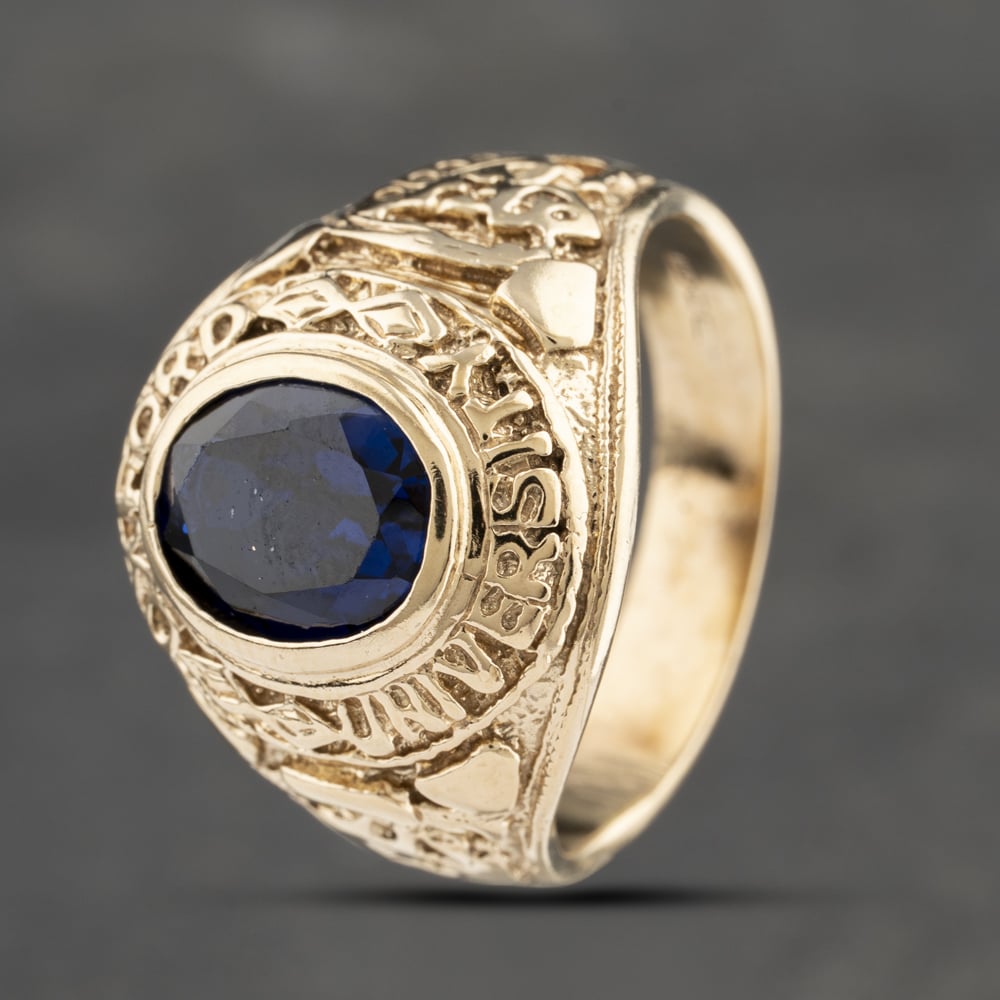 Pre-Owned 9ct Yellow Gold College Signet Ring 41342066