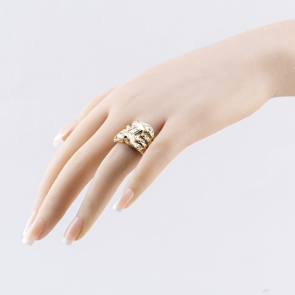 Pre-Owned 9ct Yellow Gold Heavy Saddle Ring 41342129