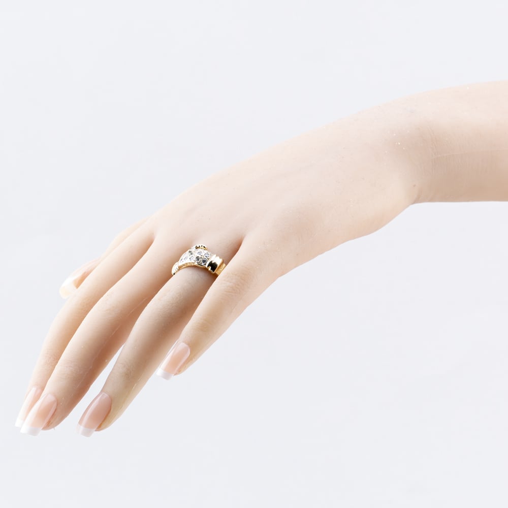 Pre-Owned 9ct Yellow Gold Cubic Zirconia Boxing Glove Signet Ring 41342156