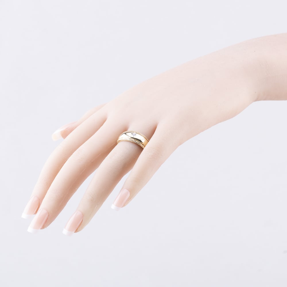 Pre-Owned 9ct Yellow Gold Cubic Zirconia Band Ring 41342265
