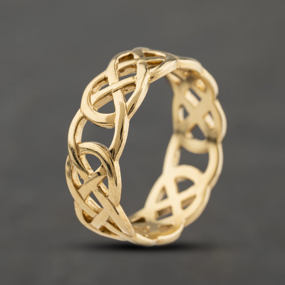 Pre-Owned 9ct Yellow Gold Celtic Band Ring 41342463