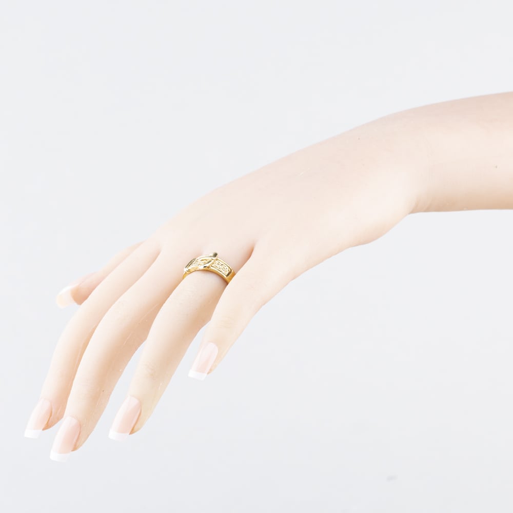 Pre-Owned 9ct Yellow Gold Buckle Ring 41342526