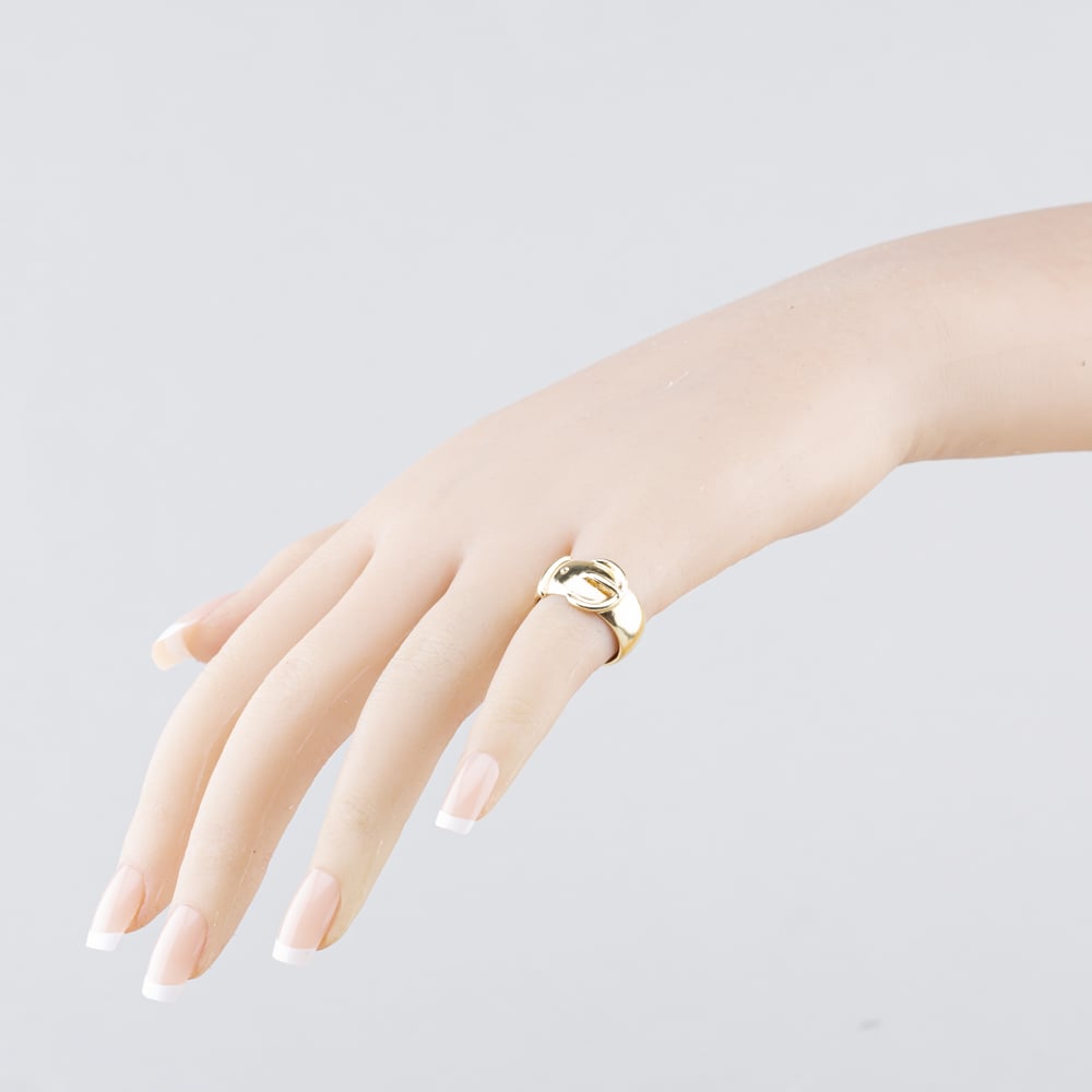 Pre-Owned 9ct Yellow Gold Plain Buckle Ring 41342537