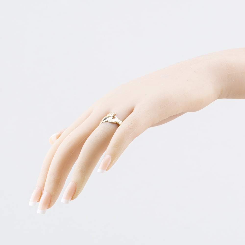 Pre-Owned 9ct Yellow Gold Claddagh Ring 41342575