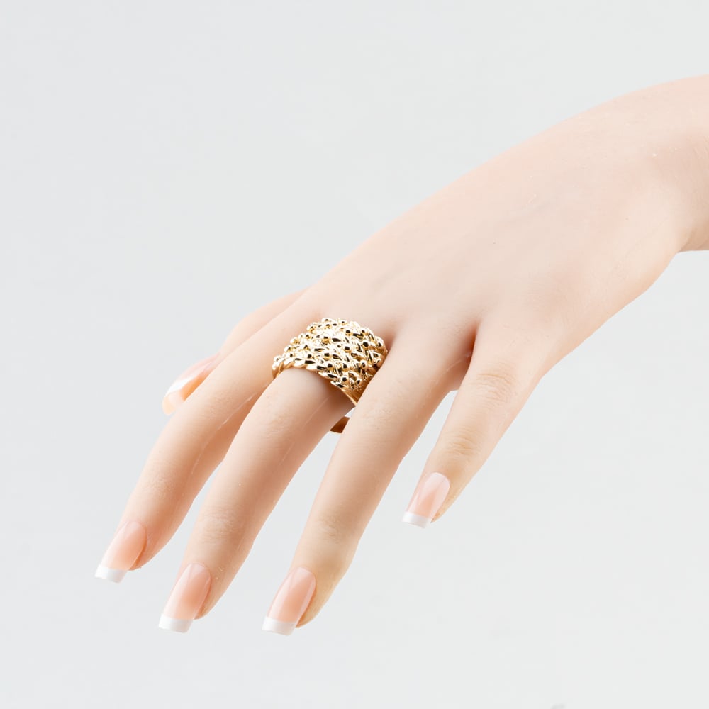 Pre-Owned 9ct Yellow Gold Five Row Keeper Ring 41342617