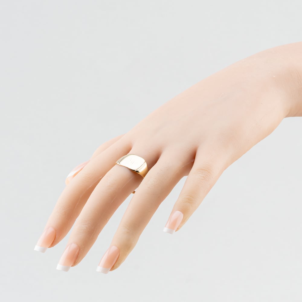 Pre-Owned 9ct Yellow Gold Square Plain Signet Ring 41342634
