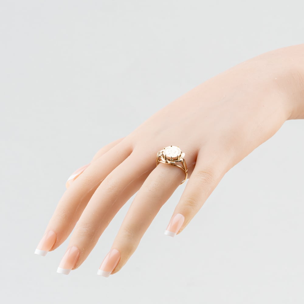 Pre-Owned 9ct Yellow Gold Peso Signet Ring 41342635